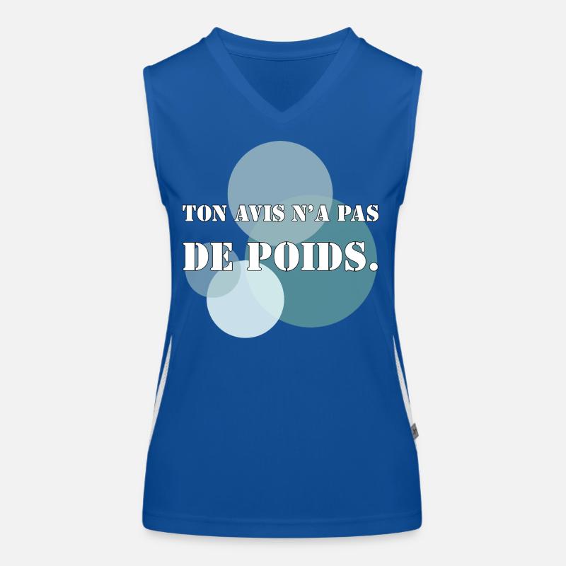 TON AVIS N’A PAS DE POIDS. Débardeur respirant contrasté Femme