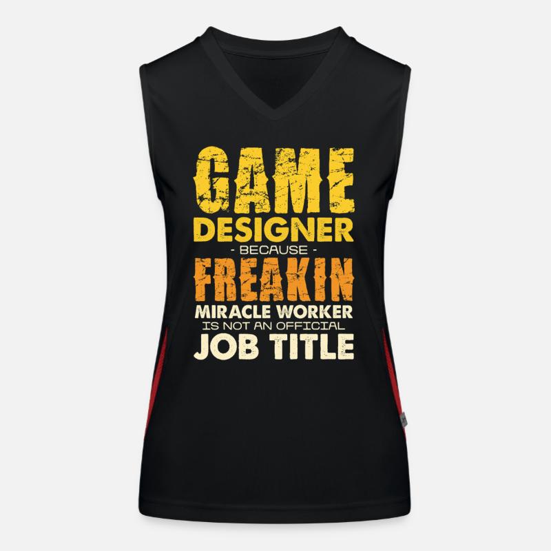 Game Designer Wunderwerker Funktionelles Kontrast-Tank Top für Frauen
