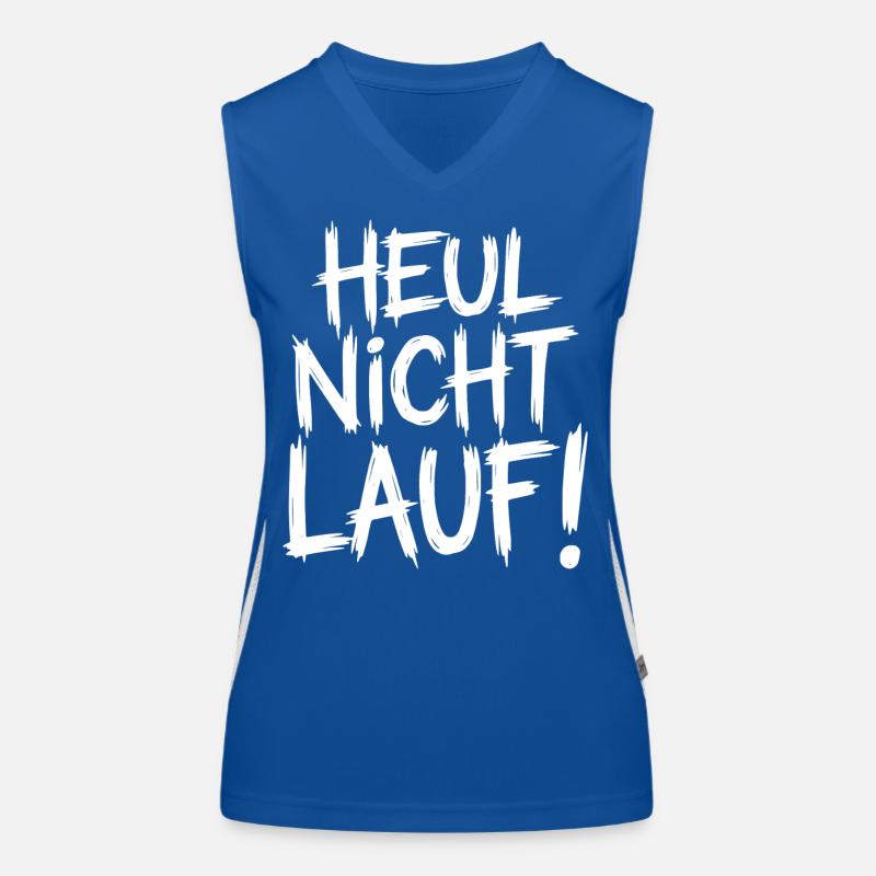 Heul nicht Lauf! Funktionelles Kontrast-Tank Top für Frauen