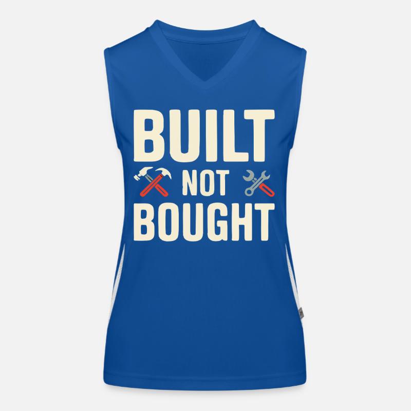 Built Not Bought Maker Statement Funktionelles Kontrast-Tank Top für Frauen