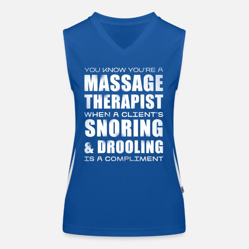 Massage-Therapeut Humor Spruch Funktionelles Kontrast-Tank Top für Frauen