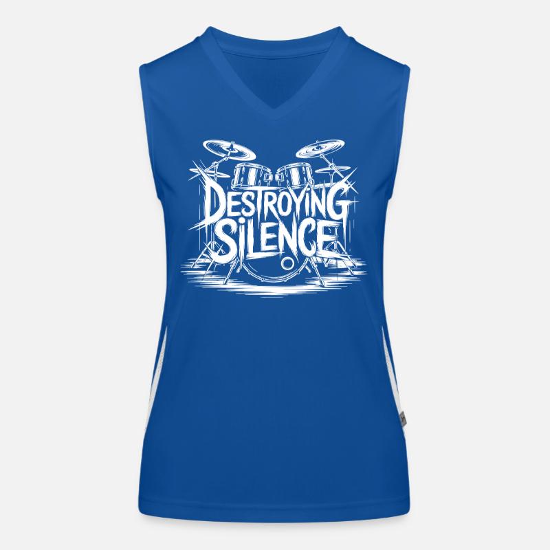Schlagzeuger Drumset Design Funktionelles Kontrast-Tank Top für Frauen