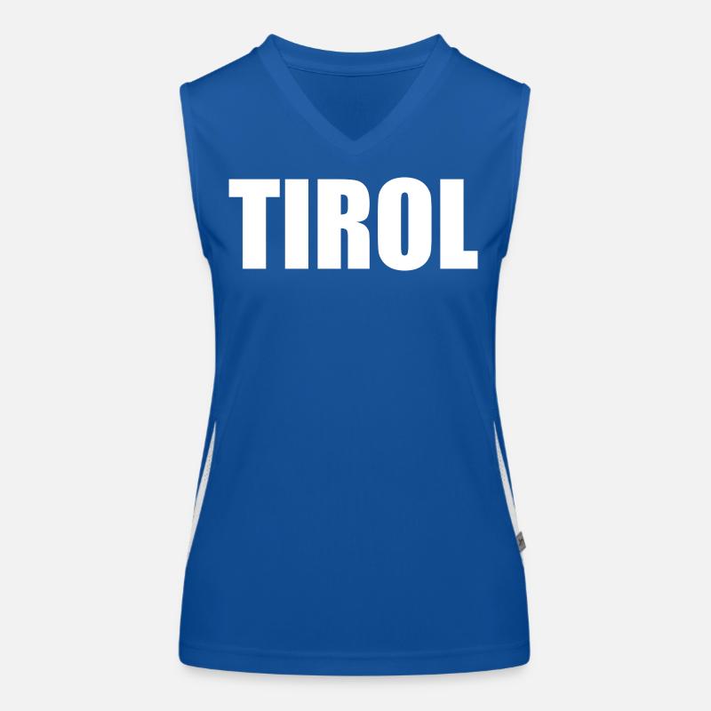 Logo TIROL blanc Débardeur respirant contrasté Femme