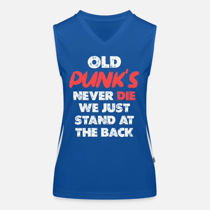 Old Punks Never Die Artwork Funktionelles Kontrast-Tank Top für Frauen