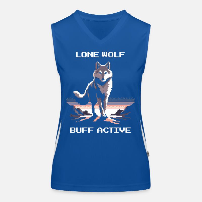 Loup Solitaire actif | Puissance du loup Débardeur respirant contrasté Femme
