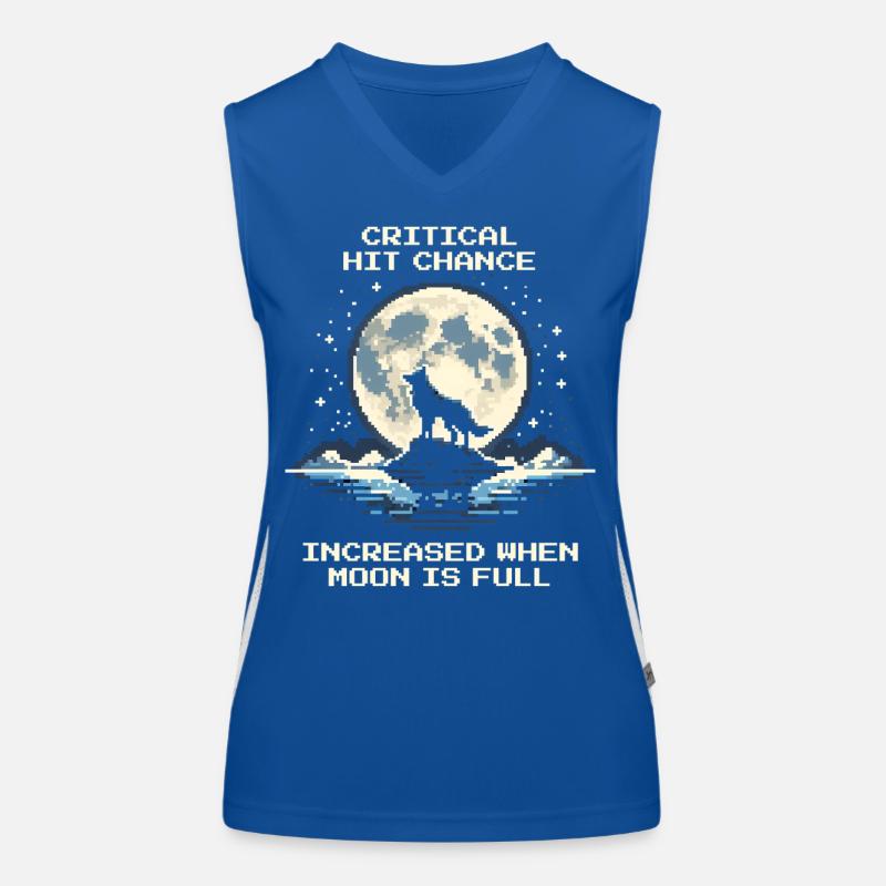 Kritischer Treffer bei Vollmond | Wolf Funktionelles Kontrast-Tank Top für Frauen
