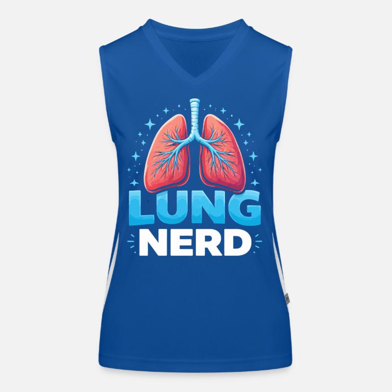 Lung Nerd : Illustration colorée de Lung Débardeur respirant contrasté Femme