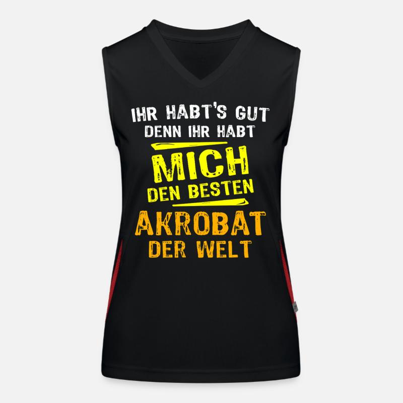 Akrobat Geschenk Funktionelles Kontrast-Tank Top für Frauen