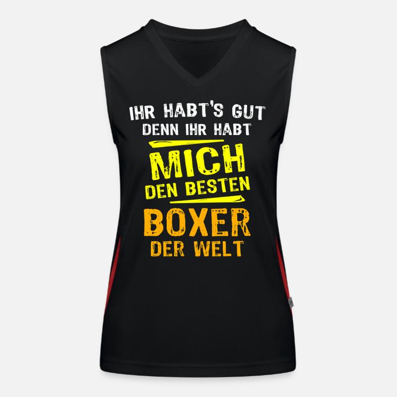 Boxer Geschenk Funktionelles Kontrast-Tank Top für Frauen