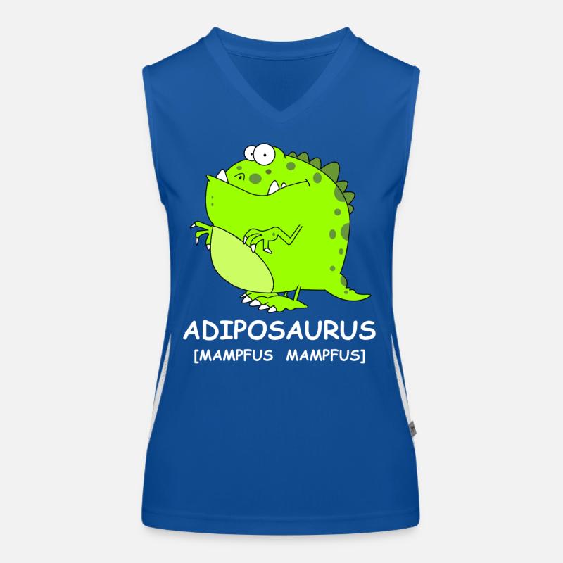 Adiposaursus Dino-Comic Funktionelles Kontrast-Tank Top für Frauen