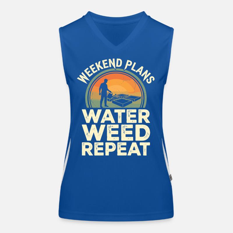 Weekend Plans Garten Humor Funktionelles Kontrast-Tank Top für Frauen
