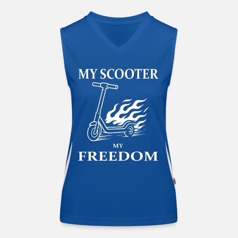 Mon scooter Mon design de trottinette électrique Freedom Débardeur respirant contrasté Femme
