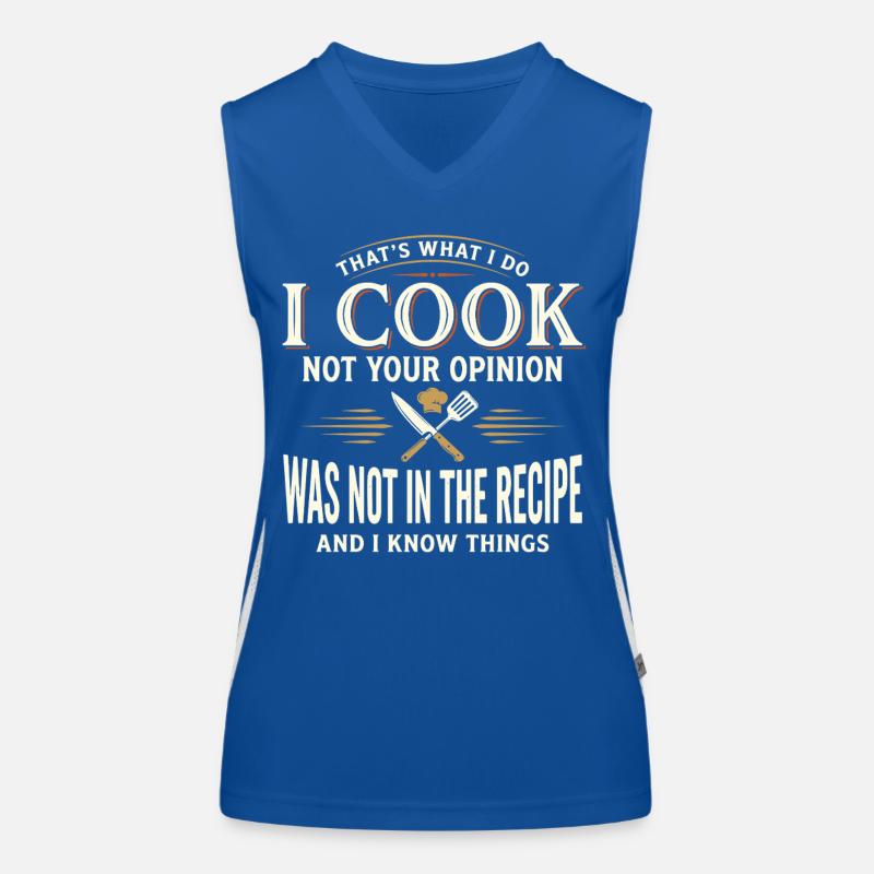 Ich koche und weiß Dinge Funktionelles Kontrast-Tank Top für Frauen