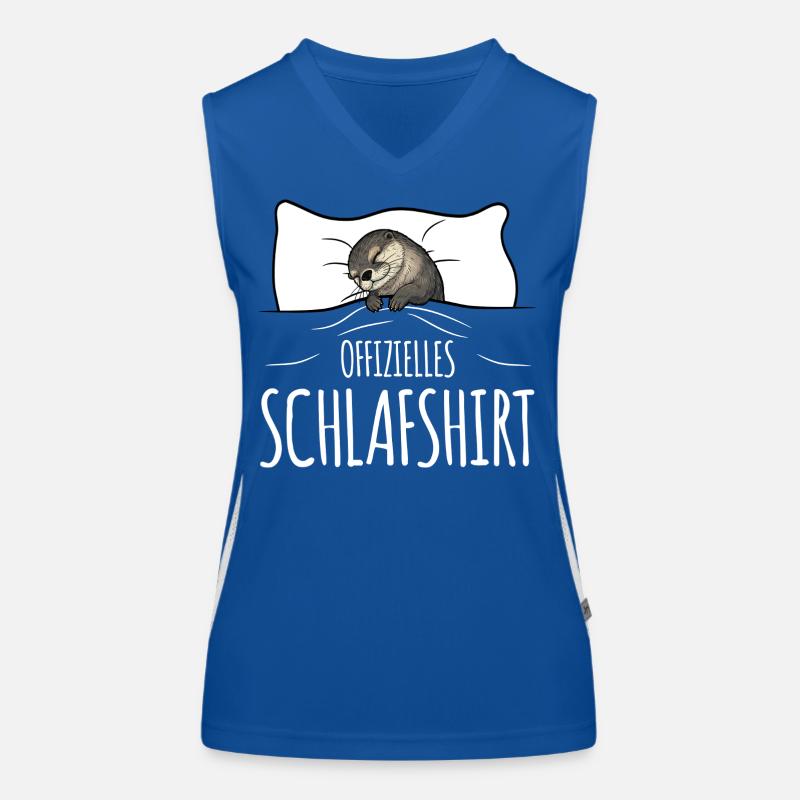 Otter Sleeping Shirt blanc Débardeur respirant contrasté Femme