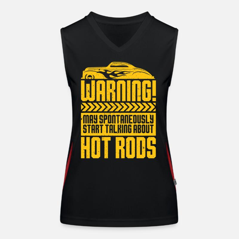 Oldtimer Sammler Start Talking About Hot Rods Funktionelles Kontrast-Tank Top für Frauen