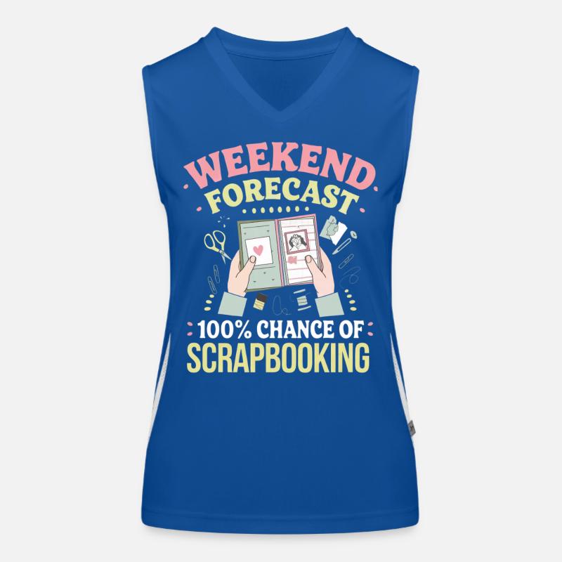 Wochenende Scrapbooking Vorhersage Funktionelles Kontrast-Tank Top für Frauen