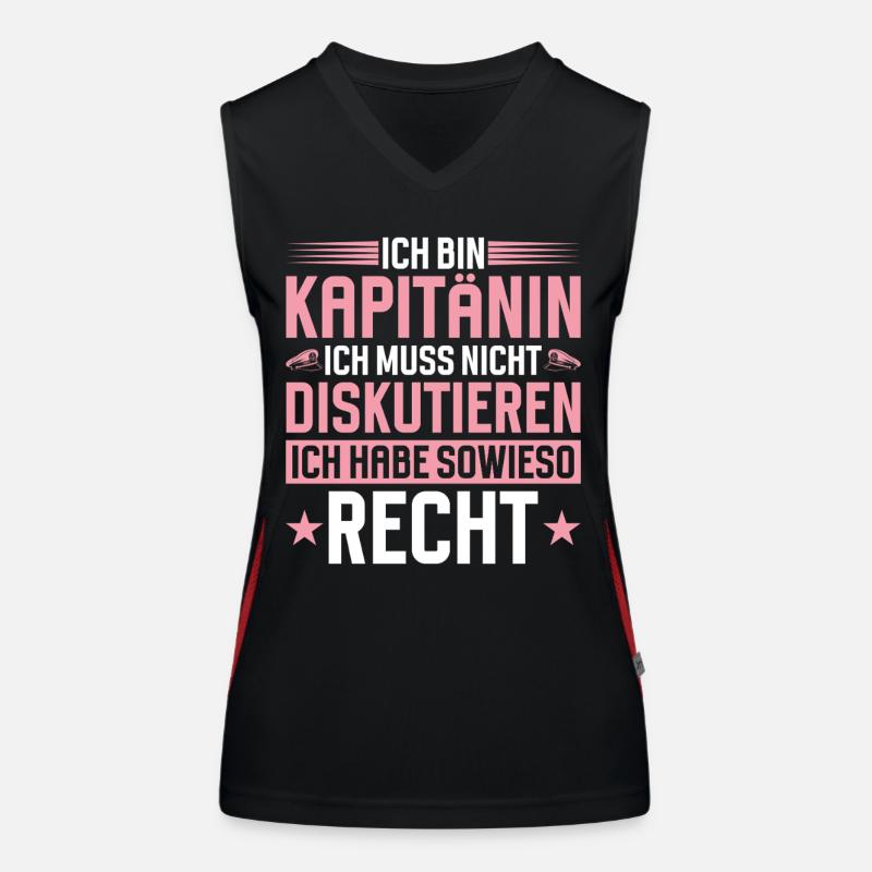 Captain's Gift Boat Sailing Funny Saying Women's Functional Contrast Tank Top