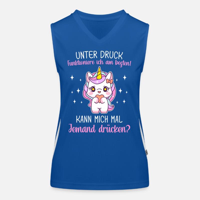 Under pressure I function best Unicorn Women's Functional Contrast Tank Top
