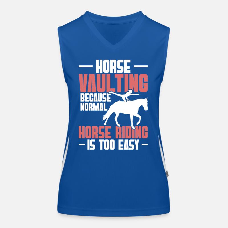 Cheval de saut féminin Gymnastique cheval Pulner Cheval Débardeur respirant contrasté Femme