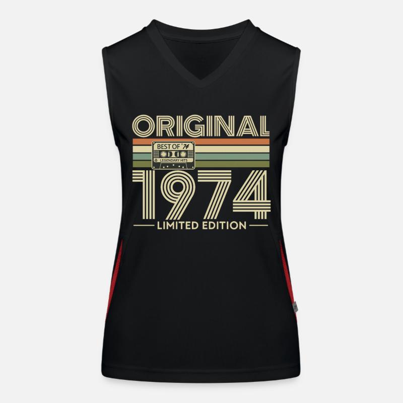 Originale Retro-Hits von 1974 Funktionelles Kontrast-Tank Top für Frauen