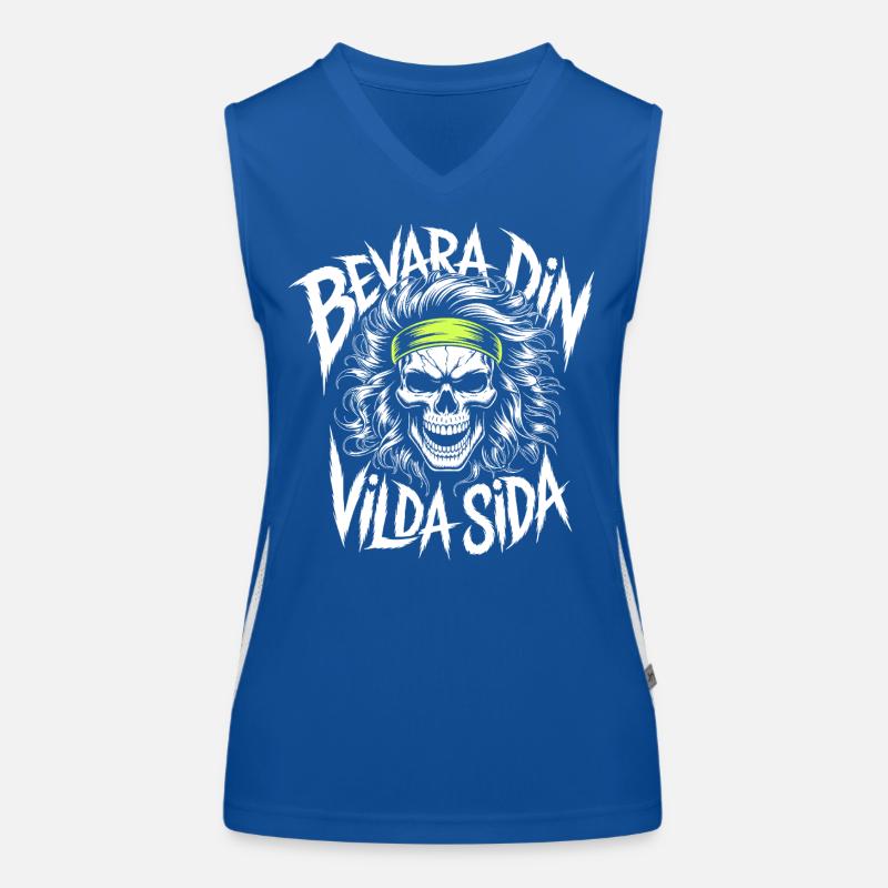 Neon-Schädel-Bandana-Design Funktionelles Kontrast-Tank Top für Frauen