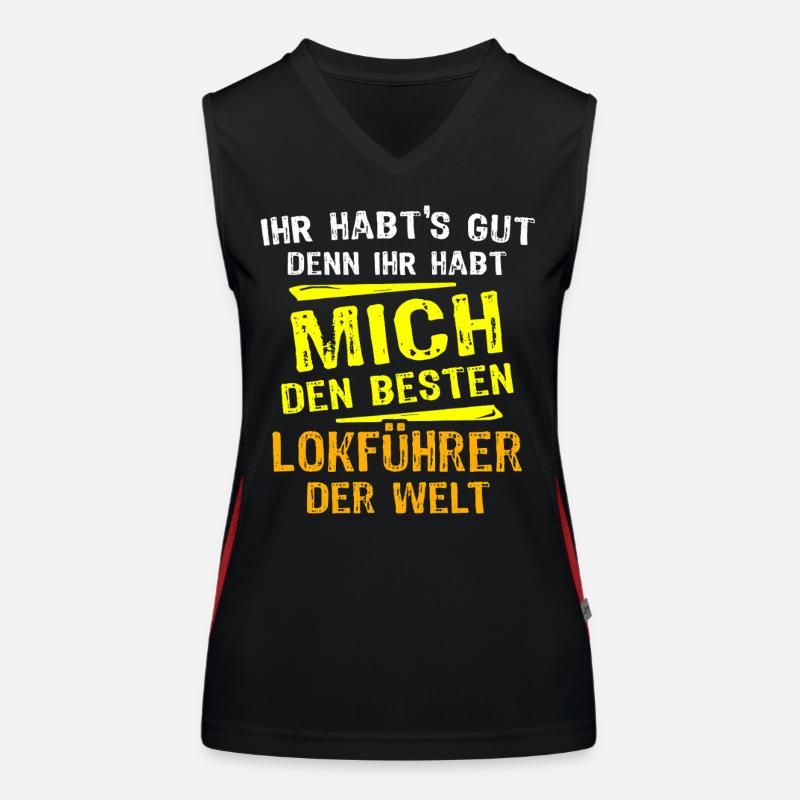 Train Driver Gift Women's Functional Contrast Tank Top