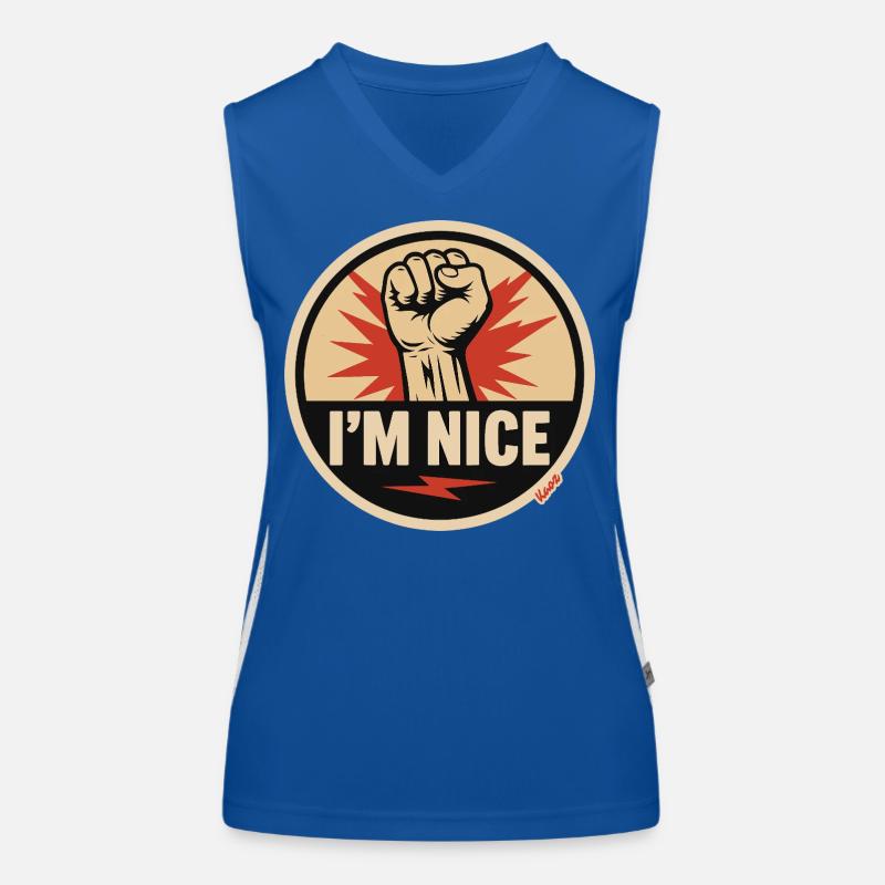 I'm Nice Fist Statement Women's Functional Contrast Tank Top