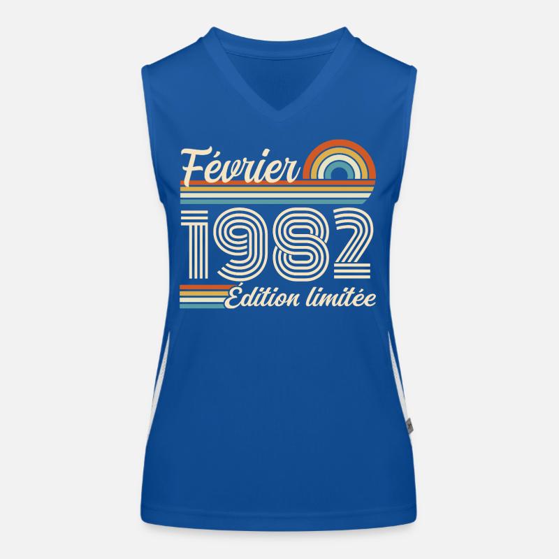 Février 1982 Débardeur respirant contrasté Femme