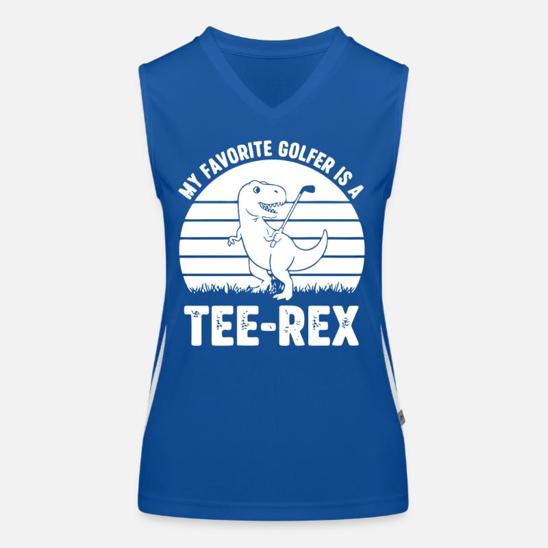 Mon golfeur préféré est un Tee-Rex Débardeur respirant contrasté Femme