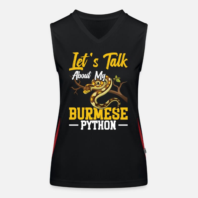  Burmese Python Owner Snake Terrarium Hide Python Women's Functional Contrast Tank Top