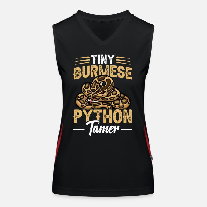  Python Tamer Snake Terrarium Reptile Keeper Women's Functional Contrast Tank Top
