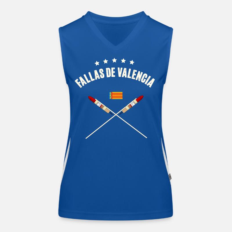 Fallas De Valencia Rocket Funktionelles Kontrast-Tank Top für Frauen