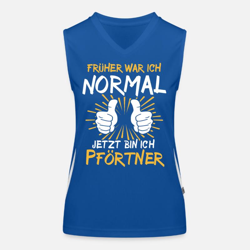 Pförtner Spruch Funktionelles Kontrast-Tank Top für Frauen
