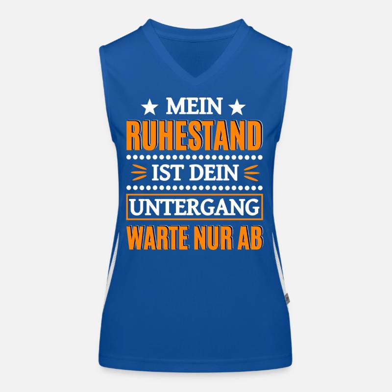 Funny pensioner saying Women's Functional Contrast Tank Top