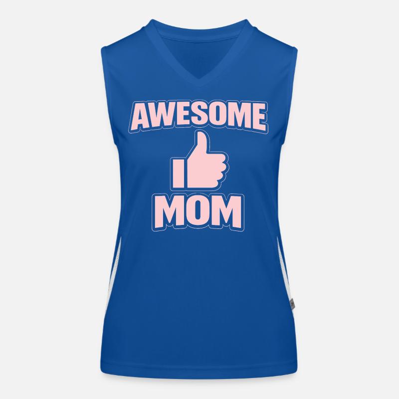 AWESOME MOM – Pink Cool Statement Women's Functional Contrast Tank Top