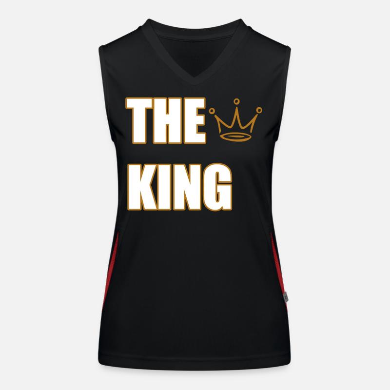 THE KING – Bold Royal Statement Design Women's Functional Contrast Tank Top