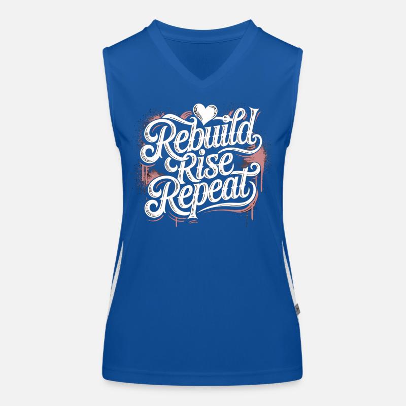 T-shirt Motivation Persévérance – Puissance & Concentration Débardeur respirant contrasté Femme