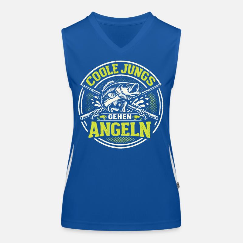 angeln lustig spruch geschenk männer Funktionelles Kontrast-Tank Top für Frauen
