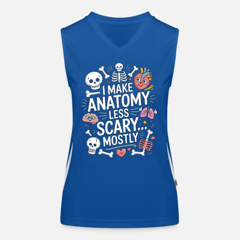 PT Educator I Make Anatomy Less Physiotherapy Funktionelles Kontrast-Tank Top für Frauen