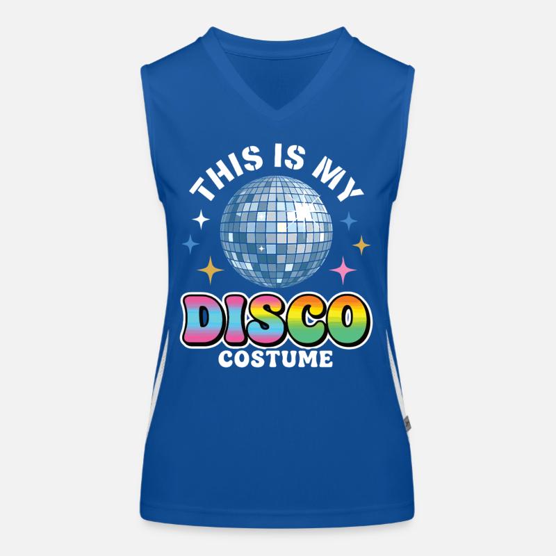This Is My Disco Costume Disco Ball Women's Functional Contrast Tank Top