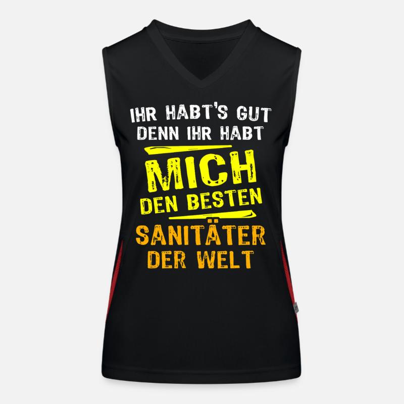 Sanitäter Geschenk Funktionelles Kontrast-Tank Top für Frauen