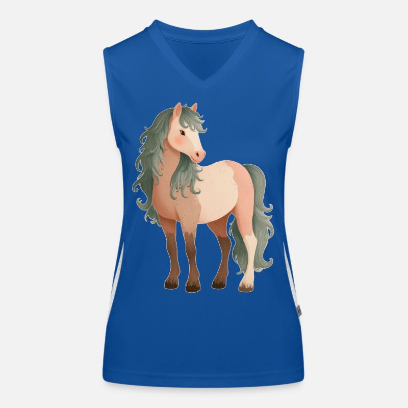 Cheval Poney Mignon Débardeur respirant contrasté Femme