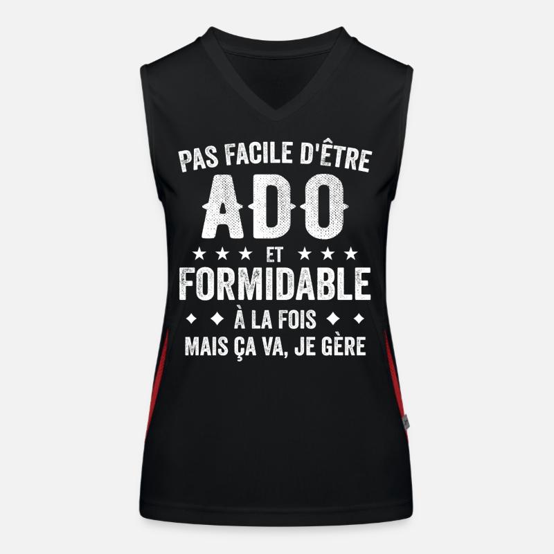 Ado Formidable Débardeur respirant contrasté Femme