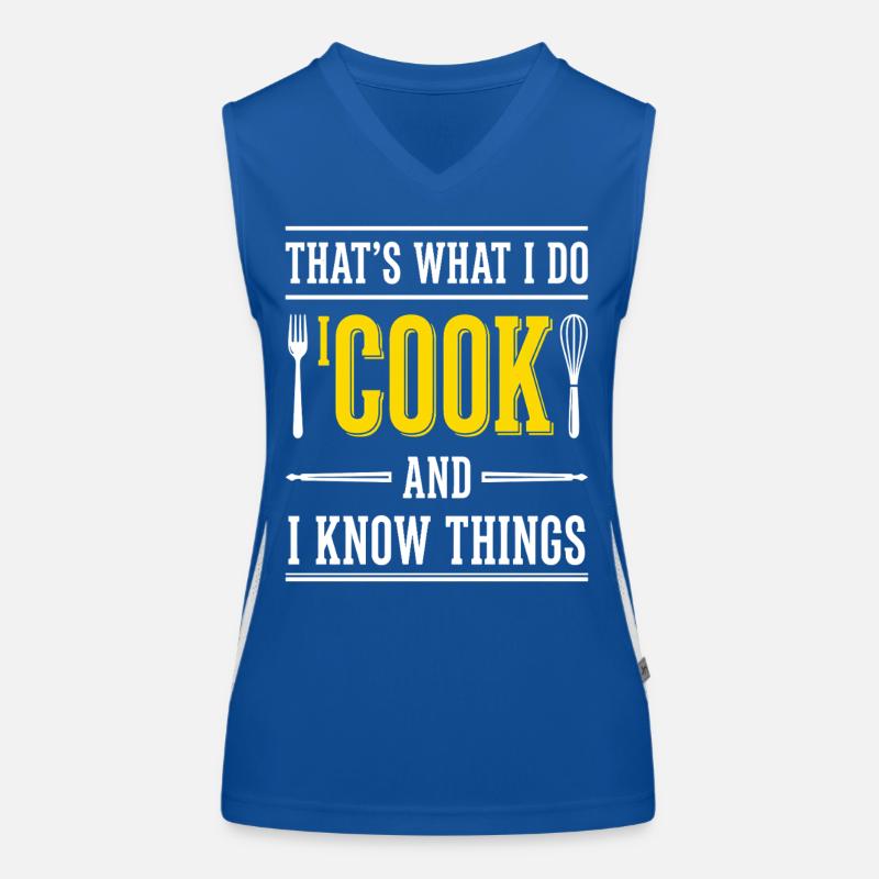 Chef Saying Typography Kitchen Women's Functional Contrast Tank Top