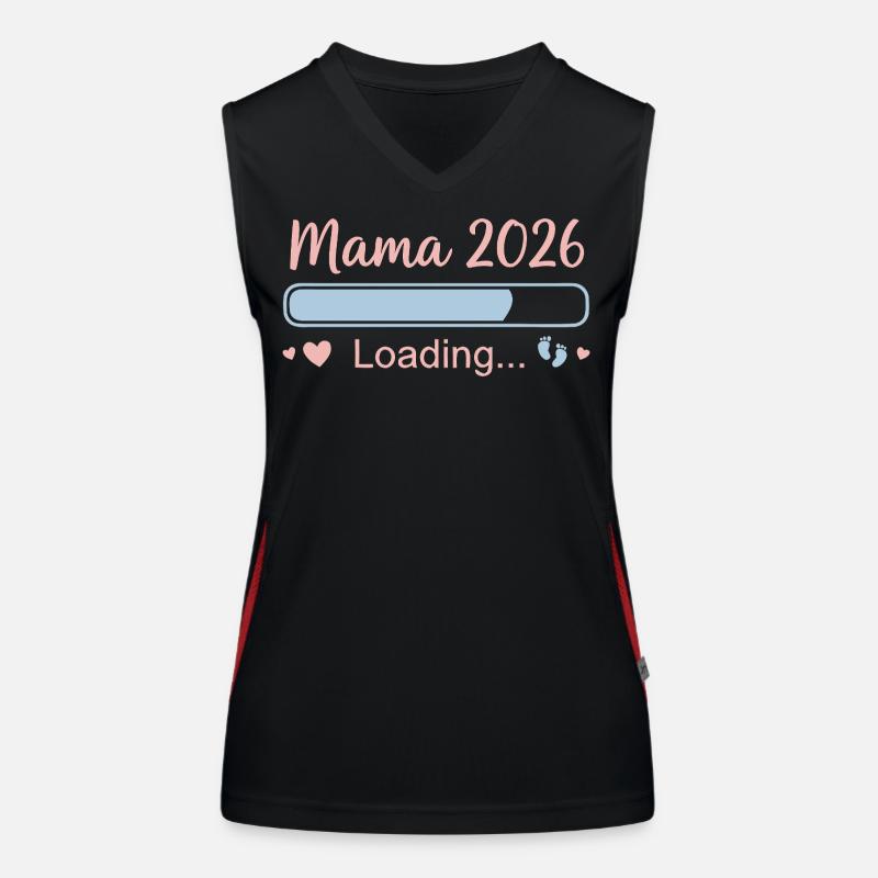 Mama 2026 Loading Funktionelles Kontrast-Tank Top für Frauen
