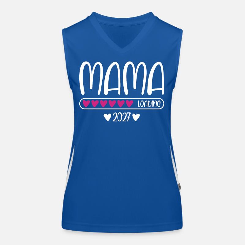 Mama 2027 loading heart loading bar Women's Functional Contrast Tank Top