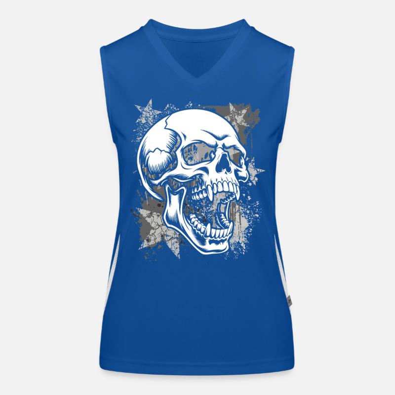 Grunge Skull Paint Splash Women's Functional Contrast Tank Top