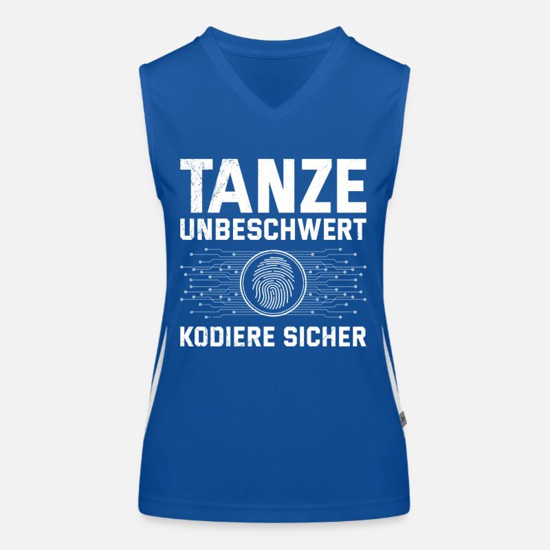 Science Coder TANZE UNBESCHWERT KODIERE SICHER Funktionelles Kontrast-Tank Top für Frauen