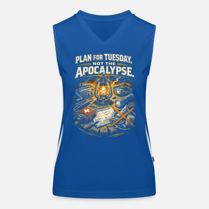 Prepper Überlebenskünstler Plan For Tuesday Funktionelles Kontrast-Tank Top für Frauen