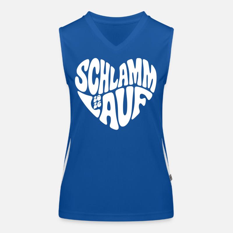 Course de boue 2026 - Forme de cœur - Course de boue 2026 Débardeur respirant contrasté Femme